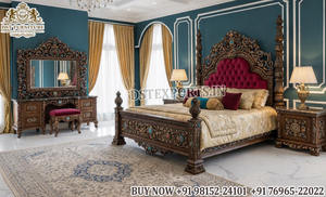 Cama Tapizada King Size de California, Estilo Vintage, Acabado Plateado, Juego de Dormitorio de Madera, Juego de Cama con Acabado Platino Italiano, Reino Unido - Product Image 2