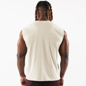 Cheap Custom <b>Logo</b> Muscle Fit Plain Men Tank Tops Sleeveless Workout 100% Cotton TankTop For Men - Product Image 6