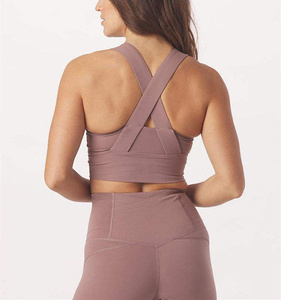 RTS Wholesale Price Fashionable Women's Vest Non-Adjusted <b>Straps</b> One-Piece High Support Gym Use Comfortable Sports <b>Bra</b> AI-SB-16 - Product Image 3