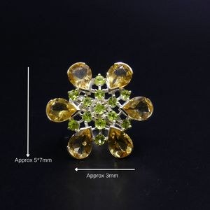 Bague Classique et Tendance en Argent Sterling 925 Plaqué Or avec Pierre Précieuse Citrine pour Femme – Idéale pour les Mariages - Product Image 2