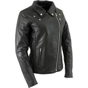2025 LKL27001 Women's X-Large Classic Braided Premium Black Leather Fitted Jacket <b>Motorcycle</b> & <b>Auto</b> <b>Racing</b> <b>Wear</b> - Product Image 6
