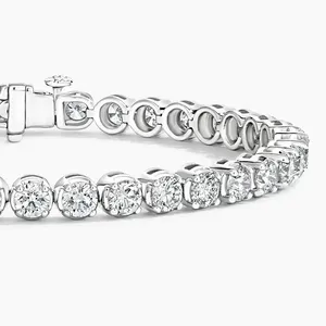 Geometric chain <b>bracelet</b> Unisex minimalist <b>bracelet</b> Silver minimalist chain - Product Image 2