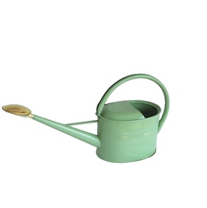 Arrosoir en métal au design exclusif, finition bleue, pour la maison et le jardin, porte-fleurs - Product Image 3