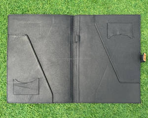 High Quality Custom A4 Hand Tooled Leather Business <b>Documents</b> Organizer Agenda/Portfolio File <b>Folders</b> with Cards & Pen Holder - Product Image 6