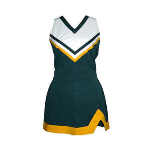 Uniforme de Porristas para Mujer al Por Mayor a Bajo Precio, Personalizado con su Propio Logotipo Frontal, 100% Poliéster, Material de Lana/Seda, Transferencia Térmica - Product Image 5