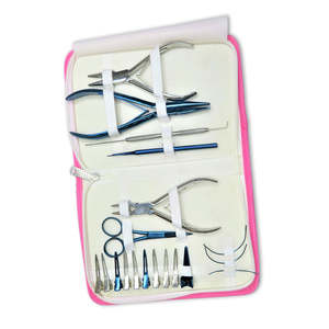 Kit d'outils d'application d'extensions capillaires, pince à micro-anneaux, peigne de séparation et de coiffage, outils pour extensions à micro-perles, 5 pièces - Product Image 3