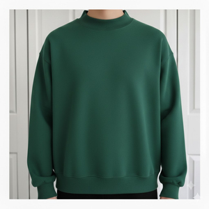 Sweat-shirt surdimensionné à col montant pour femme, personnalisable avec logo, en tissu polaire uni, collection automne, vente en gros - Product Image 1