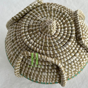 Cesta de algas marinas tejida a mano Diseño de cesta de Europa natural Empaquetado personalizado OEM MOQ bajo de la fabricación de Vietnam - Product Image 4