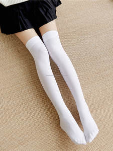 High Quality Black Cotton <b>Crew</b> <b>Socks</b> <b>Women's</b> Knee-High Soccer Compression <b>Socks</b> Comfortable Breathable Anti-Bacterial Anti-Slip - Product Image 2