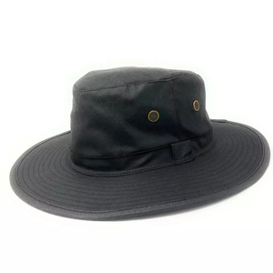 Chapeau Bob Unisexe en Cuir Bleu Marine Couleur Unie à Large Bord Pliable Décontracté pour l'Extérieur avec Bouton VANEK INTERNATIONAL pour Adultes Été - Product Image 2