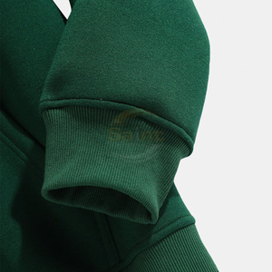 Sweat-shirt à capuche vert uni unisexe pour homme et femme, décontracté, en molleton, avec poche, cordon de serrage, imprimé numérique, 100% coton, coupe oversize, motif lettres - Product Image 3