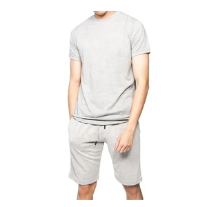 Wholesale Custom Quick Dry Summer Casual <b>Twin</b> <b>Sets</b> Breathable T Shirts Shorts Solid Color High Quality OEM/ODM Men Summer <b>Sets</b> - Product Image 1