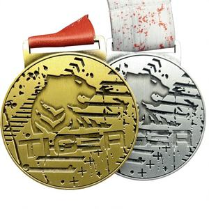 Médaille en métal plaqué or sur mesure avec impression UV pour les thèmes <span class=keywords><strong>de</strong></span> voyage, d'amour et <span class=keywords><strong>de</strong></span> musique - Souvenir sportif personnalisé - Product Image 2