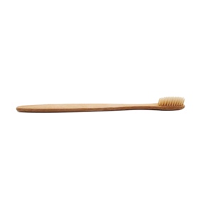 Brosse à poignée plate élégante et minimaliste, noire, à poils doux infusés au charbon de bois, écologique, soins personnels, fournitures dentaires en gros - Product Image 3