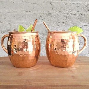 Taza Moscow Mule Clásica de Acero Inoxidable de Alta Calidad de 18 oz, Ecológica, Martillada, con Asa, para Uso en el Hogar y al Aire Libre - Product Image 1