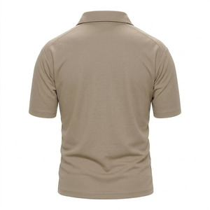Polo de hombre con media cremallera y logotipo personalizado al por mayor, transpirable, de secado rápido, para deportes al aire libre, fitness y golf - Product Image 4