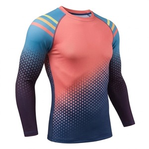 เสื้อรัดกล้ามเนื้อแขนยาวแบบซับลิเมชั่นสำหรับ MMA ระบายอากาศได้ดี เหมาะสำหรับผู้ชาย ฝึกซ้อม BJJ ยิม ฟิตเนส - Product Image 3