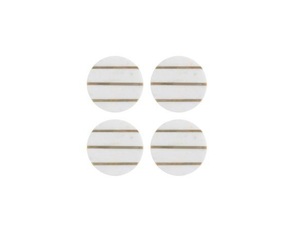 Trending Design Marble <b>Coaster</b> With Brass Strip Stone <b>Coaster</b> With Brass Mats & Pads At very low competitive Price - Product Image 1