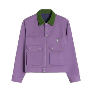 Veste de travail personnalisée en tissu, vestes décontractées tissées avec logo, doublées, vintage, décoration vintage, toile pour hommes pour le printemps - Product Image 5