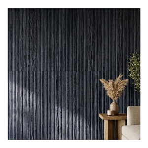 Azulejos de Pared y Piso de Lujo, Colección Moderna de Listones de Madera, 600x1200mm, Gris Medianoche, Azulejos de Porcelana con Diseño de Madera Acanalada, Acabado Mate, GVT - Product Image 1