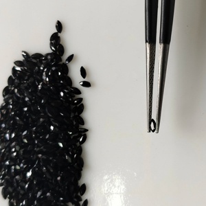 สปิเนลสีดำธรรมชาติ 3X1.5 มม. ทรงมาร์คีส์คัท คุณภาพดีที่สุด พลอยหลวมสำหรับทำเครื่องประดับ เรดเมาน์เทน เจมส์ R1BSMQCT315 - Product Image 3