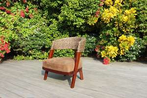 Midcentury Modern 3-Piece Bistro Set With Wooden <b>Table</b> And Woven Back Chairs For Living Room Furniture - Product Image 2