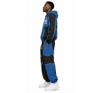 Chaqueta y Pantalón Impermeables de Poliéster/Nylon Ligeros para Invierno, Estilo Urbano, Tallas Grandes, Cortavientos Estampado, Ajuste Delgado, con Cremallera, 2 Piezas - Product Image 4