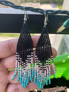 Pendientes Colgantes con Cuentas, Joyería Boho con Cuentas de Colores Degradados para Mujer, Moda y Uso Diario, por MD HANDICRAFTS - Product Image 4