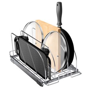 Organizzatore Estraibile Espandibile per Armadietto con Divisori a Filo Regolabili per Teglie da Forno e Vassoi da Cucina - Product Image 6