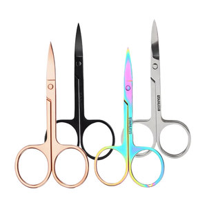 Ciseaux à sourcils incurvés en acier inoxydable, vente chaude, ciseaux de beauté professionnels de précision, fabricant Pakistan - Product Image 5