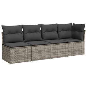 Conjunto de Sofás Modulares Grandes de Ratán PE Gris para Jardín, Colección Premium de Muebles para Exteriores - Product Image 3