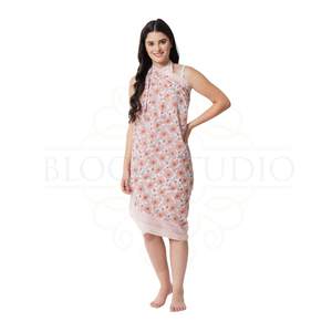 Pareo de algodón con estampado a mano para mujer, ligero, para cubrir el bikini, ideal para la playa y resorts de verano. - Product Image 3