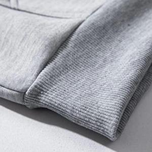 Sudadera con Capucha para Hombre, Diseño Color Block, Manga Raglán, Gris y Negro Sólidos, Felpa de Algodón, Estilo Casual para Otoño, Corte Regular - Product Image 5