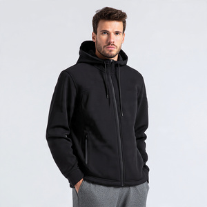 เสื้อแจ็คเก็ตกันน้ำแบบมีซิปสำหรับผู้ชาย เสื้อแจ็คเก็ตกันฝนสำหรับเดินป่า เสื้อแจ็คเก็ตซอฟต์เชลล์ผู้ชาย โพลีเอสเตอร์ 100% - Product Image 5