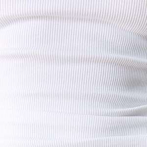 Top Corto Personalizado para Mujer, Acanalado, Ajustado, Sin Mangas, de Algodón Elástico, Básico, Blanco, Marca Privada, Fabricante de Tops Cortos de Verano - Product Image 5