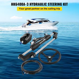 Kit di Sterzo Idraulico Marino da 300HP con Volante in Lega di Alluminio da 13,5'', Pompa Idraulica da 10'' e Cilindro da 10'' - Product Image 2