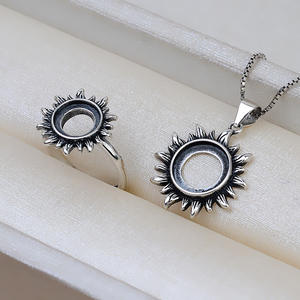 S925 Silver Thai Silver Pendant Tire Hair Mabel Pearl Empty <b>Tray</b> 2848 DIY Accessories Set Earnail <b>Jewelry</b> Findings Components - Product Image 2