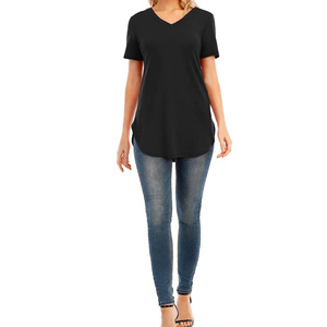 T-shirt moderne pour femme, coupe décontractée, manches courtes, style décontracté, longueur normale / T-shirt décontracté pour femme - Product Image 3