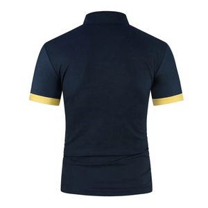 Polo décontracté d'été pour homme, manches courtes, col rabattu, coupe ajustée, couleur unie, polos pour homme, polos grandes tailles - Product Image 2