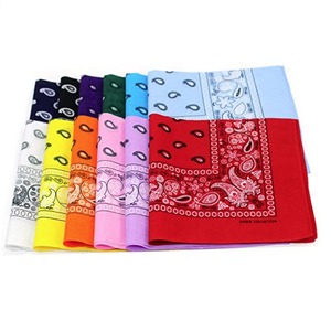 100% Cotton Paisley Printed Bandana Multi-Use <b>Head</b> Scarf & Neck <b>Wrap</b> - Product Image 2