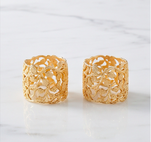 Anillos de Servilleta Metálicos, Hermoso Diseño, Porta Servilletas, Vajilla de Lujo, Accesorios para Bodas - Product Image 1