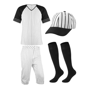 Men's Baseball Uniform Set Striped Jersey Pants Cap <b>Socks</b> Moisture Wicking All Seasons Adult Size - Product Image 1