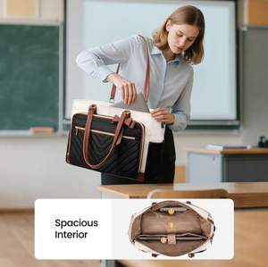 Sac isotherme pour femme, sac à main de pique-nique imperméable, grand porte-gobelet, sac de transport alimentaire pliable pour le bureau et les voyages - Product Image 4