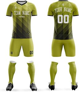 ชุดแข่งขันฟุตบอลแบบกำหนดเองสำหรับทีมมืออาชีพกางเกงขาสั้นเสื้อกีฬาเกรดพรีเมี่ยมส่งออก - Product Image 1