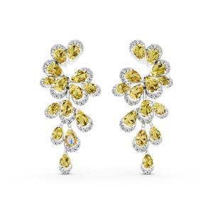 ต่างหูทองคำแท้ 14K 9K 10K 18K ประดับเพชรแล็บ 16.15 กะรัต IGI RJC ODM OEM ผู้ผลิตเครื่องประดับคุณภาพสูงที่เป็นมิตรต่อสิ่งแวดล้อม EA502431 - Product Image 1