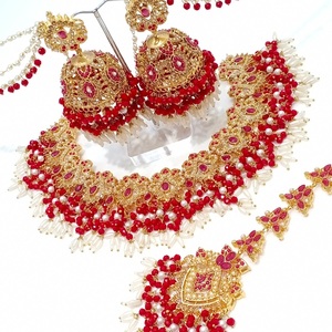 Juego de Joyería de Diseño Chapado en Oro, Conjunto de Joyería de Moda con Zirconia de Lujo, Collar y Aretes para Bodas y Fiestas - Product Image 4