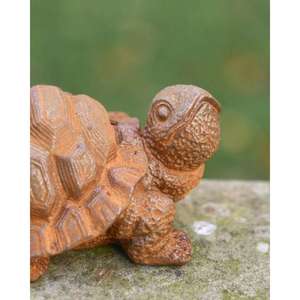 Adornos Decorativos Hechos a Mano, Escultura Rústica de Tortuga Bebé en la Espalda de una Tortuga Madre, Artículos de Decoración para Jardín - Product Image 2