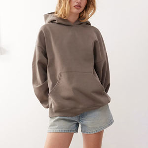 Sudadera con Capucha Oversize para Mujer al por Mayor, Verde Oliva, Forro Polar, Manga Larga, Bolsillo Delantero, Ropa Casual de Otoño - Product Image 2
