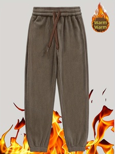 Pantalones de Felpa para Uso Diario, Tejido Suave y Cálido, Pantalones Casuales para Descansar con Comodidad Relajada para el Hogar, Actividades al Aire Libre y la Rutina Diaria - Product Image 3