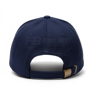 Gorra de Béisbol Deportiva de 5 Paneles, Bordada a Mano con Logotipo Personalizado, Azul Marino Sólido, 100% Algodón, Ajustable con Herrajes Metálicos - Product Image 2